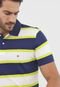 Camisa Polo Tommy Hilfiger Reta Listrada Azul-Marinho - Marca Tommy Hilfiger