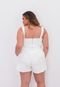 Short Plus Size Alfaitaria Com Faixa  off white - Marca Ana Maya Curves