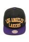 Boné Mitchell & Ness Snapback Los Angeles Lakers Preto/Roxo - Marca Mitchell & Ness