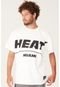 Camiseta NBA Plus Size Estampada Miami Heat Off White - Marca NBA