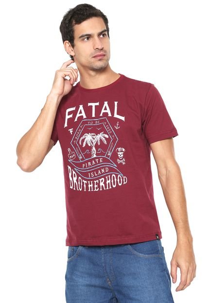 Camiseta Fatal Surf Pirate Island Vinho - Marca Fatal Surf