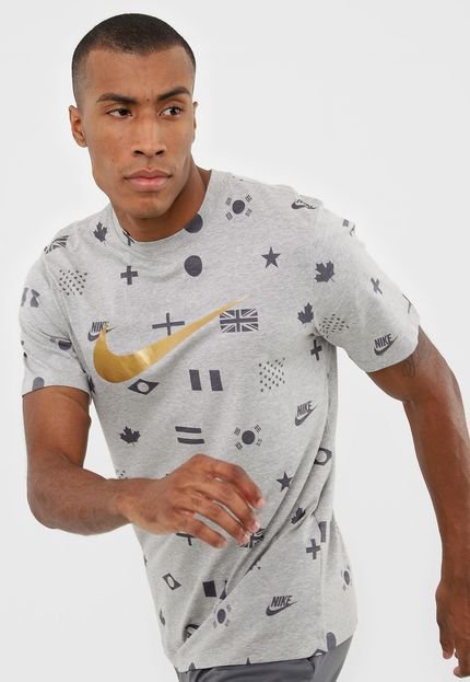 Camiseta Nike Sportswear Nsw Tee Preheat Cinza - Marca Nike Sportswear