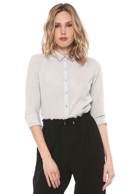 Camisa Aishty Reta Lisa Cinza - Marca Aishty