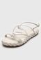 Rasteira Dafiti Shoes Trançada Off-White - Marca DAFITI SHOES