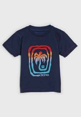 Camiseta Billabong Infantil Estampada Azul-Marinho