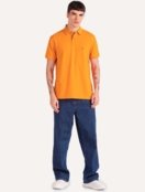 Polo Tommy Hilfiger Masculina Regular Piquet 1985 Laranja Ocre - Marca Tommy Hilfiger