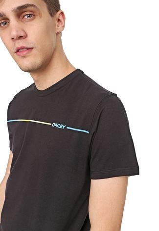 Camiseta Oakley Dyed Mark Iridium Preta