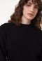 Suéter Cropped Tricot Forever 21 Oversized Preto - Marca Forever 21