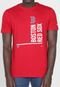 Camiseta New Era Urban Tech Hashtag One Bosred Vermelha - Marca New Era