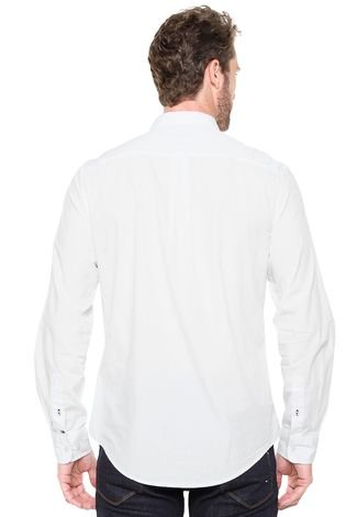 Camisa Tommy Hilfiger Regular Fit Estampada Branca