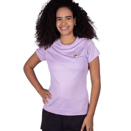 Camiseta Fila Tennis Basic Feminina Lilás - Marca Fila