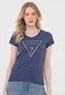 Camiseta Guess Logo Glitter Azul-Marinho - Marca Guess