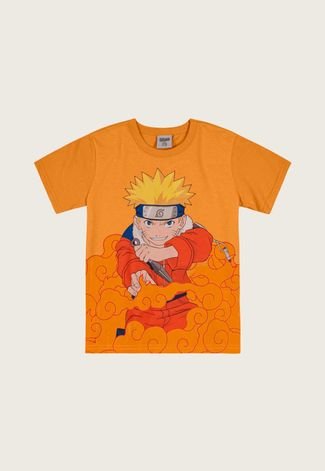 Camiseta Infantil Brandili Naruto Amarela