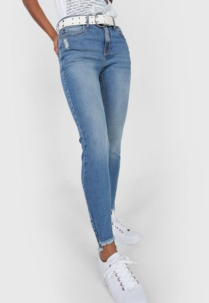 Calça Jeans Calvin Klein Jeans Skinny Desfiada Azul - Marca Calvin Klein Jeans