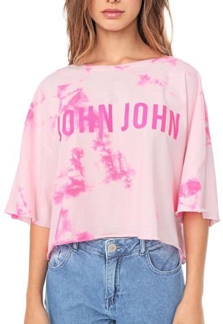 Camiseta John John Line Feminina Rosa Pink - Dom Store Multimarcas