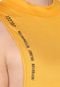 Vestido Colcci Fitness Midi Lettering Amarelo - Marca Colcci Fitness