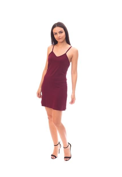 Vestido Moda Vicio Slip Dress Vinho - Marca Moda Vício