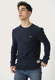 Sweater Tommy Hilfiger Regular Structured Azul - Calce Regular