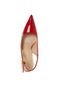 Scarpin Cecconello Chanel Salto Metalizado Vermelho - Marca Cecconello