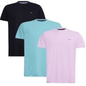 Kit 3 peças Camiseta Industrie Básica Bordada França Tommi  Algodão Premium Masculina - Marca HILMI