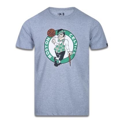 Camiseta New Era Plus Size Boston Celtics Mescla Cinza - Marca New Era