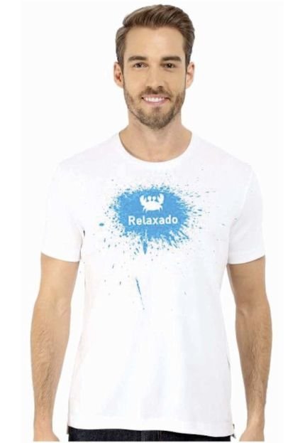 Camiseta Manga Curta Relaxado Caranguejo 1 Branca - Marca Relaxado