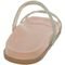 Papete feminina sandália flatform tiras de strass nude - Marca SACOLÃO DOS CALÇADOS
