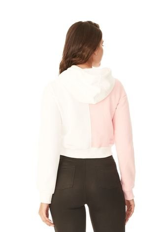 Moletom Ecko Cropped Feminino Fechado Com Capuz Rosa - Compre Agora