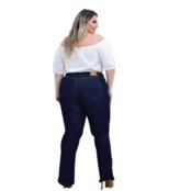 Calça Plus Size Flare Alleppo Jeans Tamara Azulão - Marca Alleppo Jeans