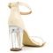 Sandália Feminina Salto Transparente 1952 Napa Creme - Marca Flor da Pele
