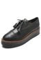 Oxford Flatform Capodarte Tassel Preto - Marca Capodarte