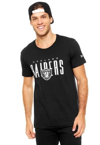 Camiseta New Era Era Oakland Raider NFL Preta
