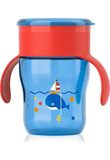 Copo Natural 260 Ml Vermelho Avent Azul - Marca Avent