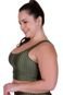 Top Fitness Plus Size 3D Terra e Mar Cropped de Academia Verde - Marca TERRA E MAR MODAS