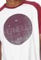Camiseta O'Neill Raglan Mars Branca/Vinho - Marca O'Neill