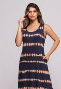 Vestido com Fendas Laterais B’Bonnie Catarina Tie Dye Azul - Marca B'Bonnie