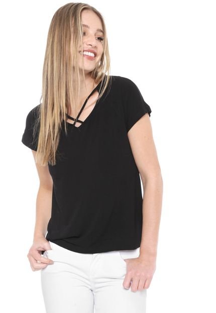 Blusa MOB Strappy Preta - Marca MOB