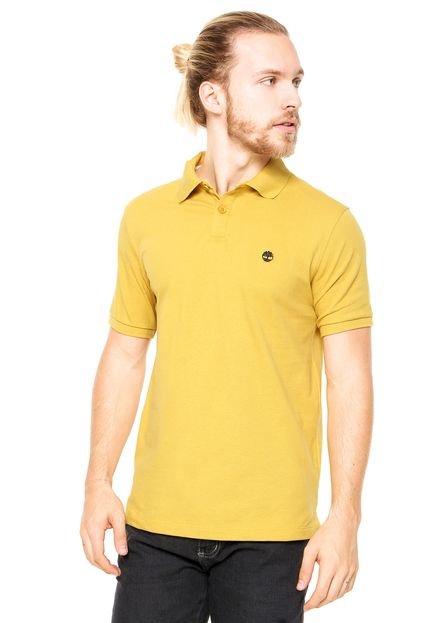 Camisa Polo Timberland Slim Millers River Amarelo - Marca Timberland