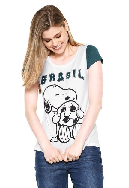 Camiseta Snoopy Brasil Branca - Marca Snoopy