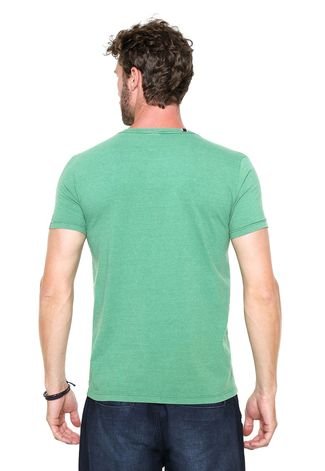 Camiseta Replay Estampada Verde