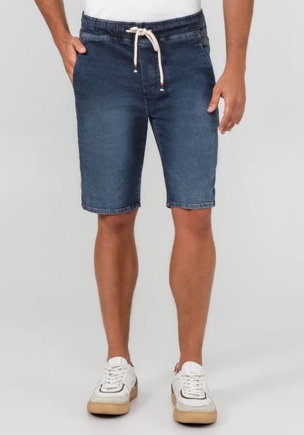 Bermuda Jeans Masculina com Cadarço - Marca Hangar 33