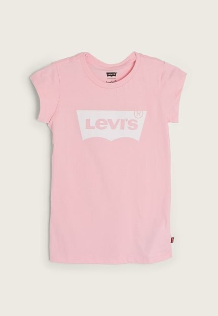 Camiseta Infantil Levis Logo Rosa - Marca Levis