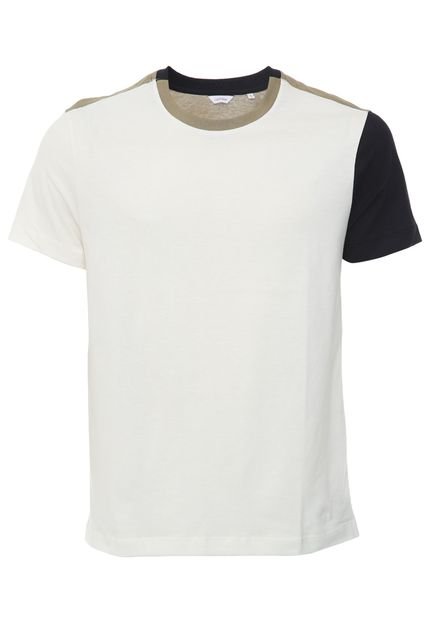 Camiseta Calvin Klein Color Block Off-White/Bege - Marca Calvin Klein
