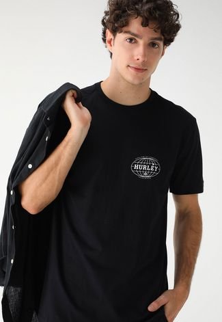 Camiseta Hurley Reta Global Preta