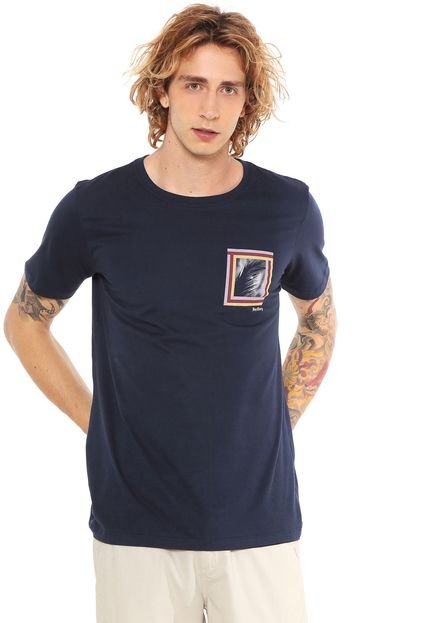 Camiseta Redley Silk Palmeiron Azul-marinho - Marca Redley