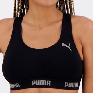 Kit 2 Tops Puma Sem Costura Preto