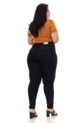 Calça Jeans Feminina Elegante Plus Size Preta Com Cinta Lipo Confortável Tecido Premium - Marca GARAIS MODA