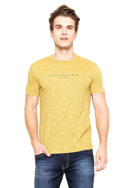 Camiseta Calvin Klein Logo Amarela - Marca Calvin Klein