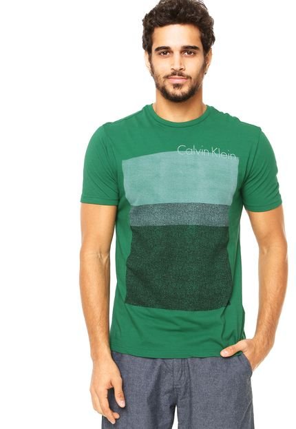 Camiseta Manga Curta Calvin Klein Jeans Estampa Verde - Marca Calvin Klein