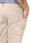 Bermuda Sarja Calvin Klein Jeans Cargo Pespontos Bege - Marca Calvin Klein Jeans